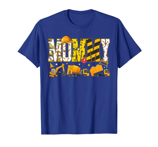 Mommy Construction Excavator Kids Matching Family Party T-Shirt