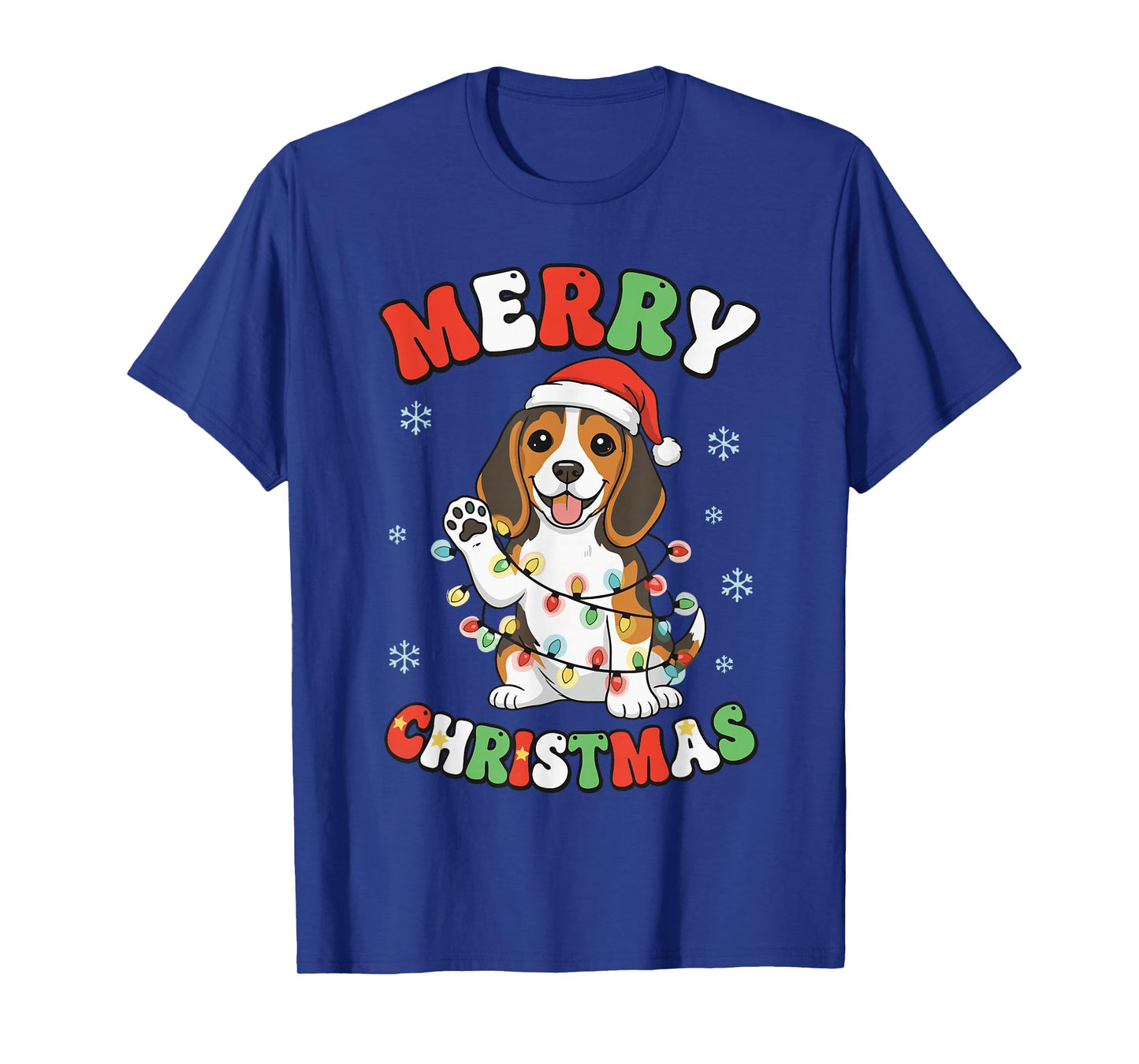 Beagle Christmas Pajamas Shirt for Women Merry Christmas T-Shirt