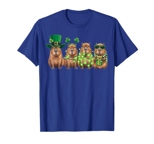 Capybara St Patricks Day Funny Capybaras Lover Men Kids T-Shirt