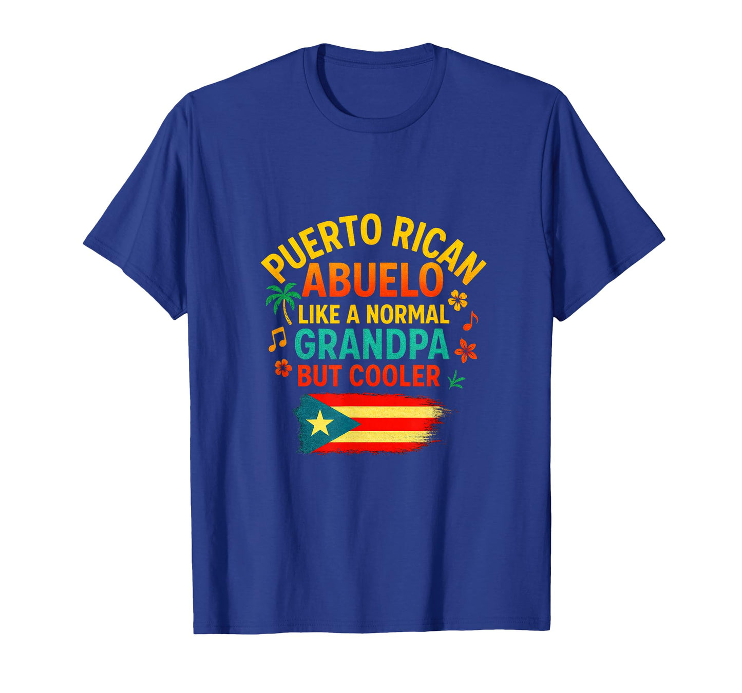 Puerto Rican Abuelo - Boricua Flag Pride Design T-Shirt