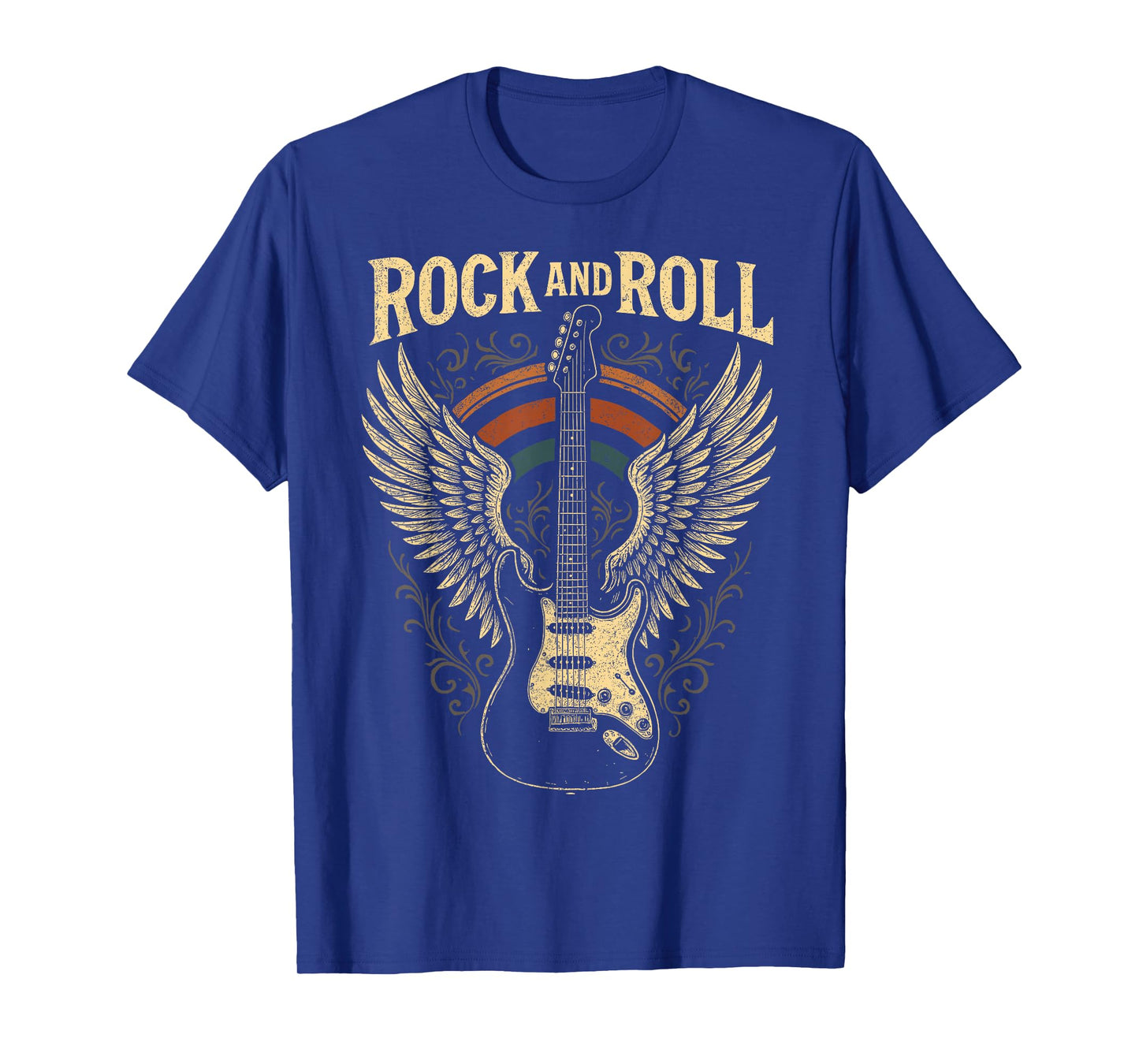 Rock and Roll Guitar Wings Retro Vintage Rock Music Lover T-Shirt