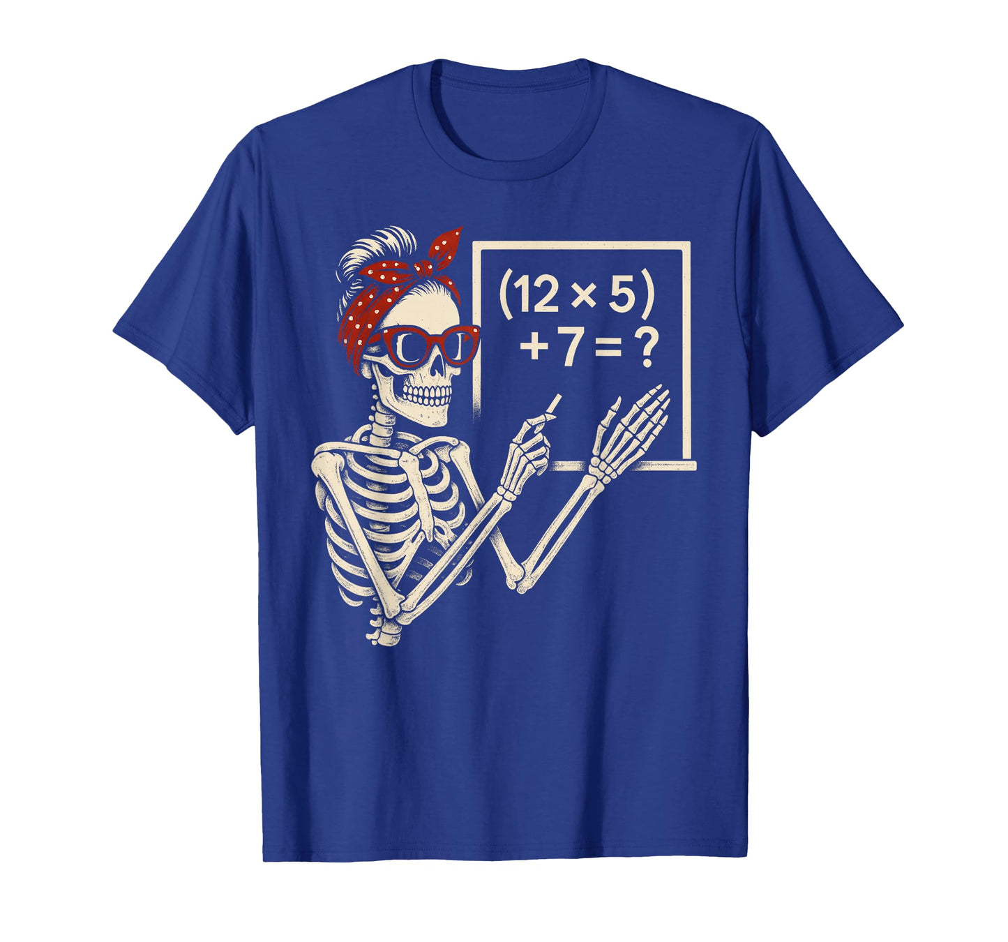 Halloween Math Teacher Skeleton Six Seven Meme Brainrot T-Shirt