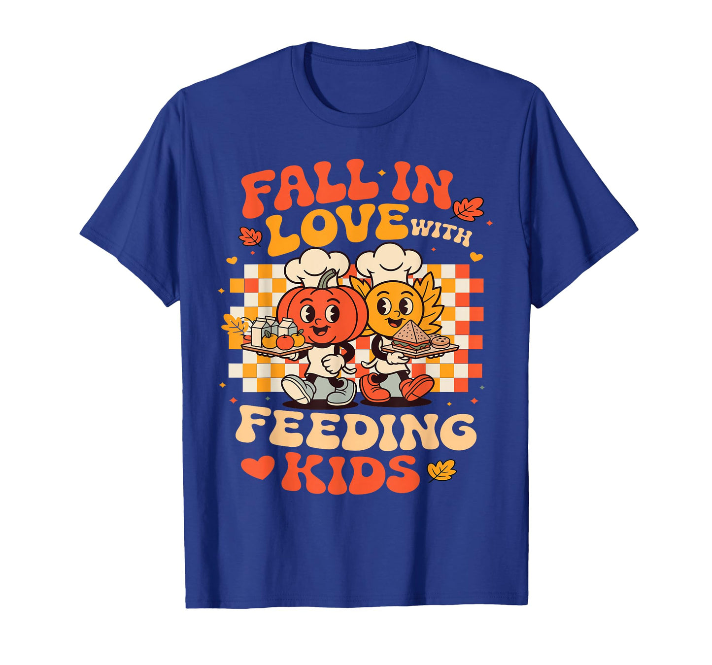 Lunch Lady Fall in Love Feeding Kids Autumn School Lunch T-Shirt