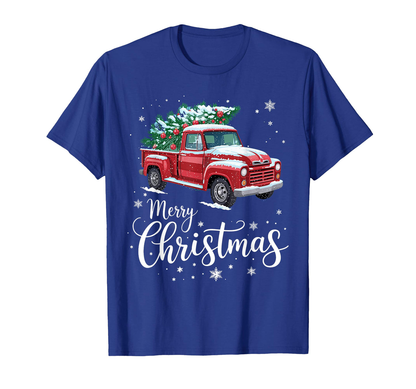 Merry Christmas Red Truck Family Matching Christmas T-Shirt