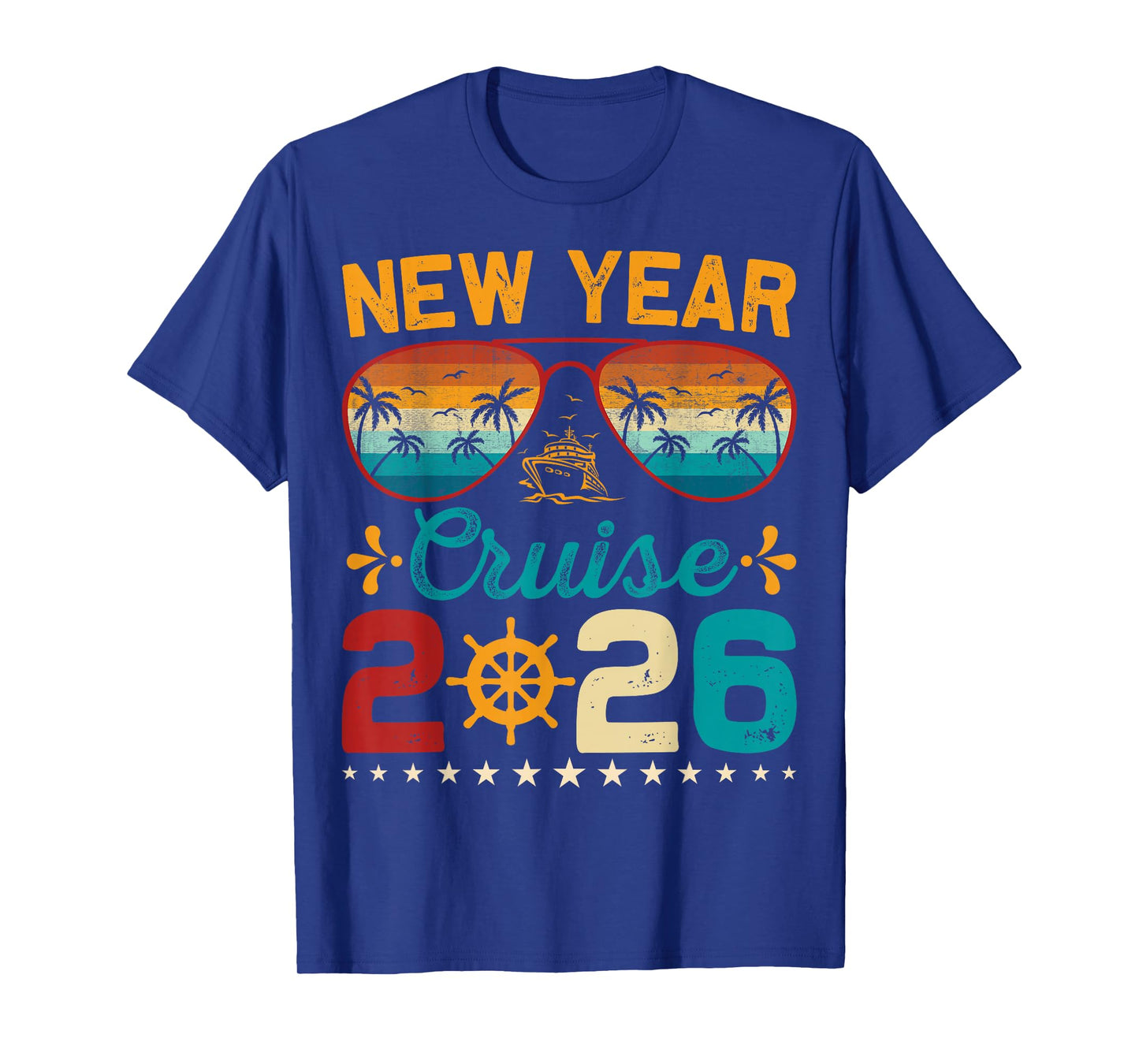 Vintage New Year Cruise 2026 Family Matching NYE Celebration T-Shirt