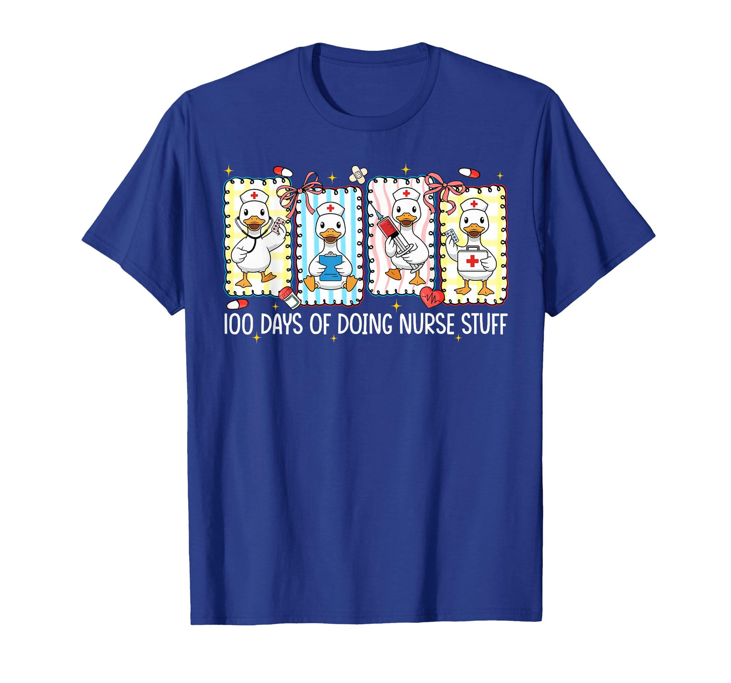 100 Days of Doing School Nurse Stuff Silly Goose Girl Women T-Shirt
