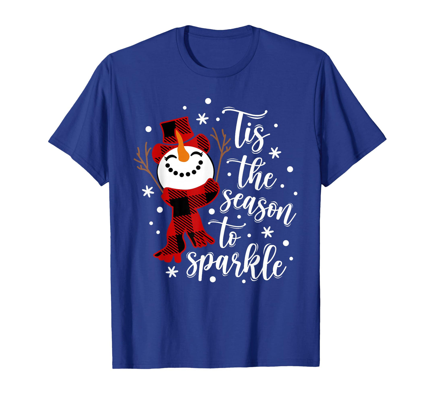 Tis The Season to Sparkle Snowman Christmas Holiday T-Shirt