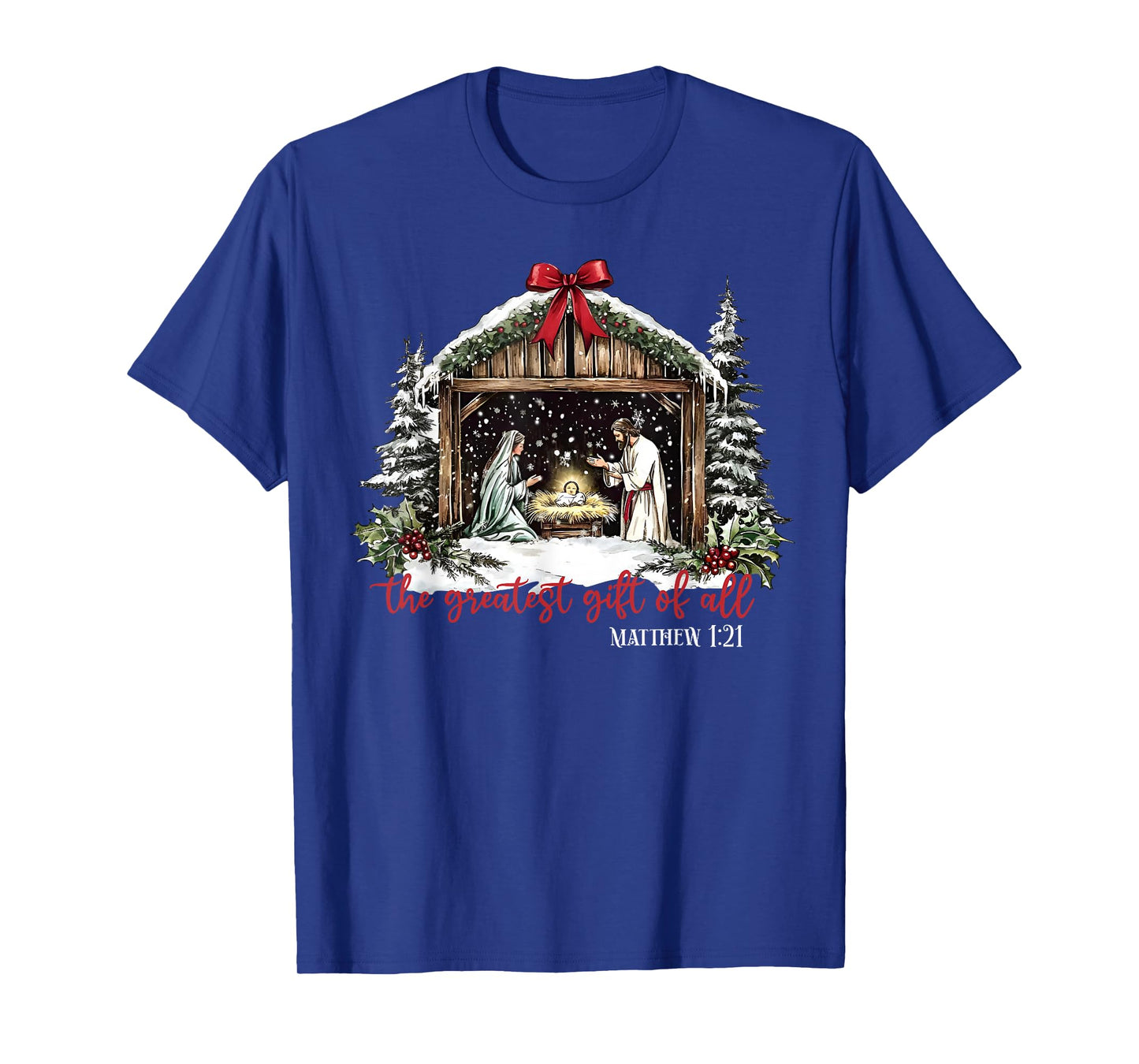 The Greatest Gift of All Jesus Baby Christian Xmas Christmas T-Shirt