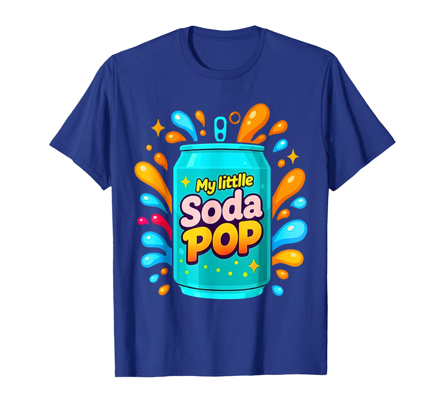 Soda Pop Cartoon Splash Cute Retro Beverage Joke T-Shirt