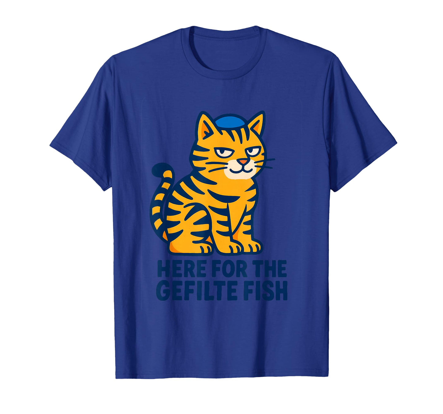 Hebrew Jewish cat Graphic with Playful gefilte Slogan T-Shirt