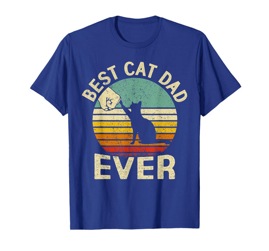 Men Best Cat Dad Ever Funny Cat Lover Gift Father's Day T-Shirt