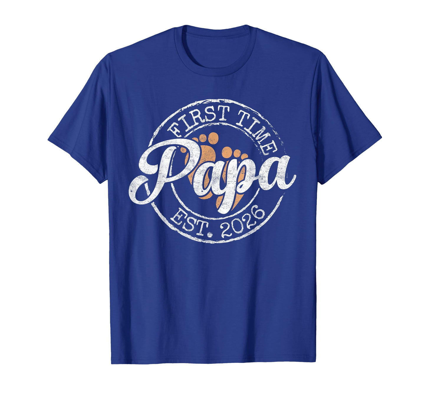 First Time Papa Est 2026 Stamp Soon Promoted to Dad T-Shirt
