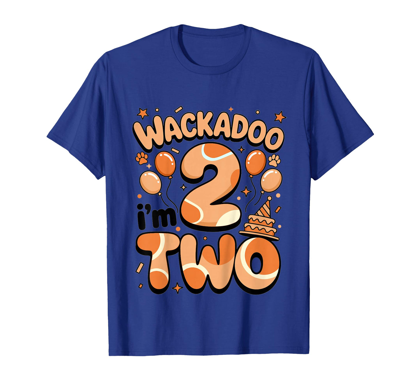 Wackadoo I'm Two 2nd Birthday Girl Toddler 2 Year Dog Lover T-Shirt