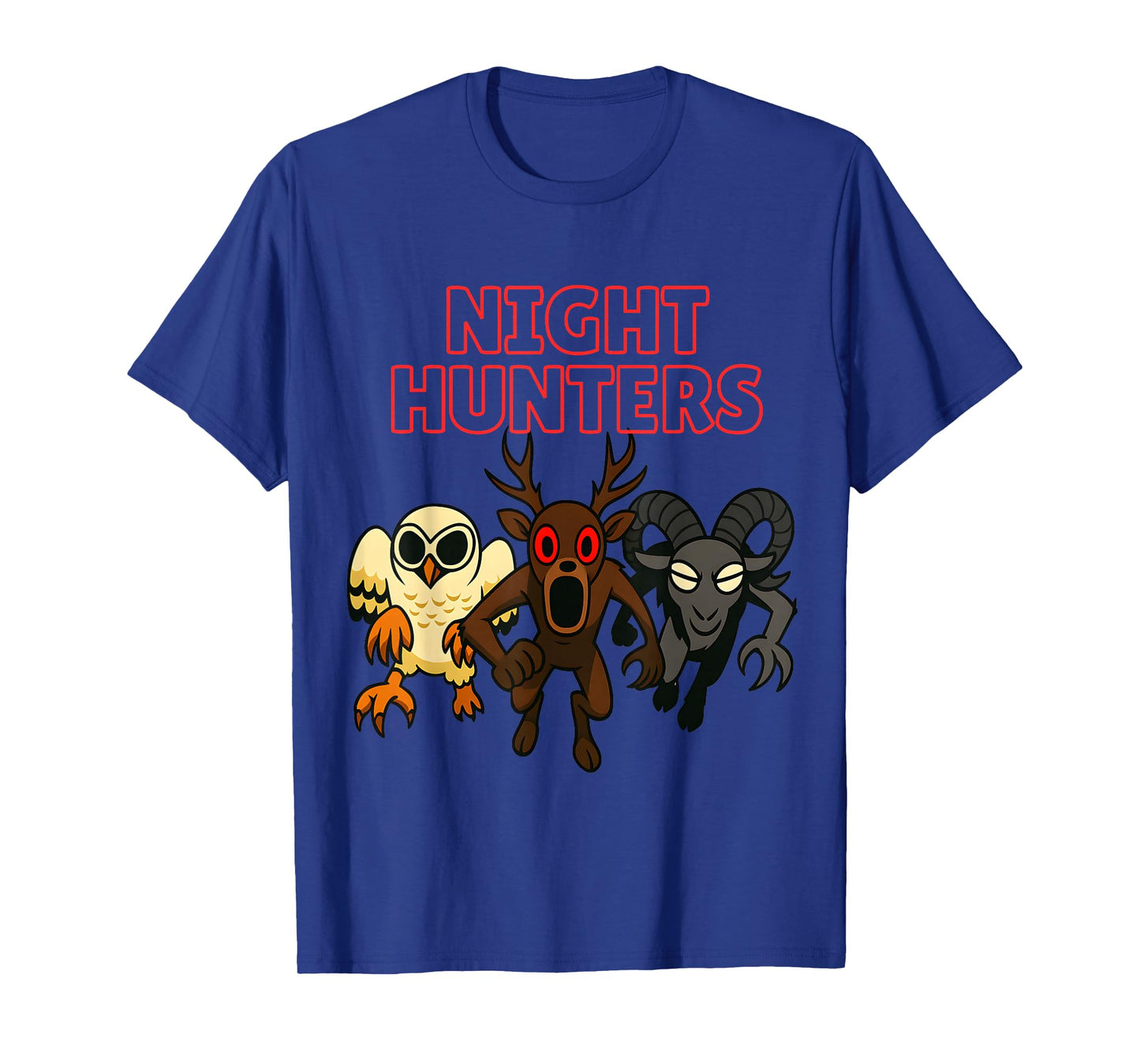 Night Hunters. 3 Animals in The Forest. Cool Gamer Design. T-Shirt