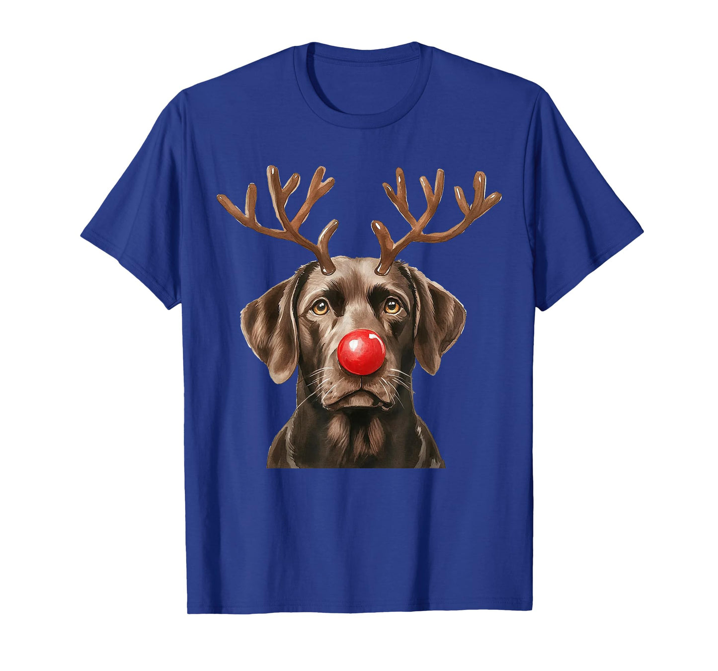 Christmas Brown Labrador Retriever Reindeer Dog Lover T-Shirt