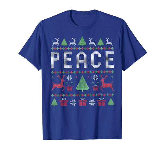 I Come in Peace Couple Matching Ugly Christmas Sweater T-Shirt