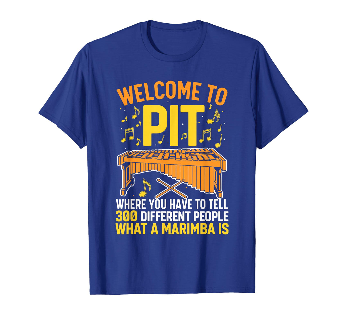 Funny Marimba Player Pit Percussion Marching Band T-Shirt
