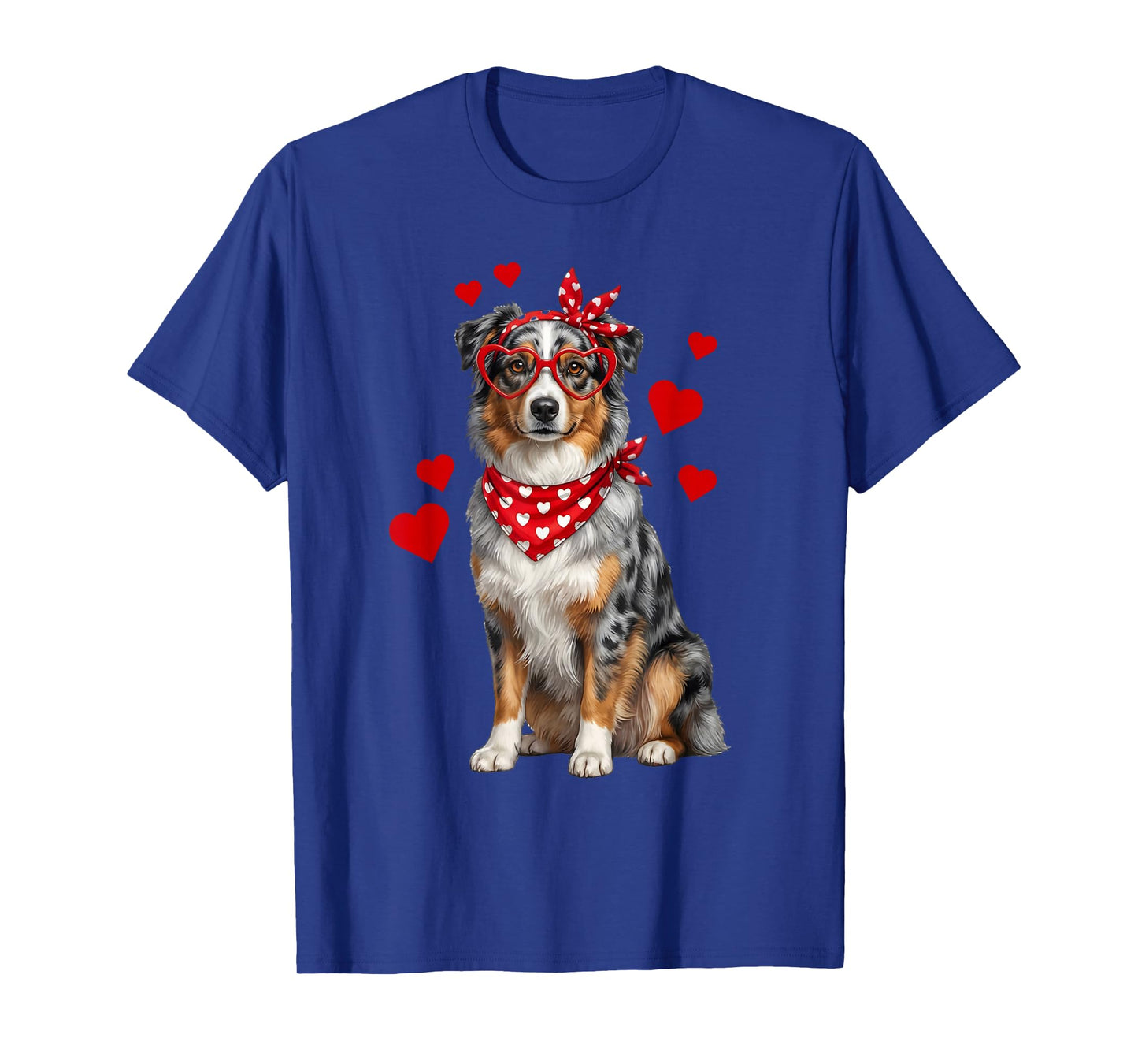 Australian Shepherd Valentines Day Dog Lover Heart T-Shirt