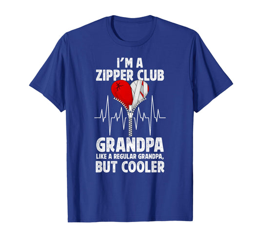 Zipper Club Grandpa Post Open Heart Surgery Recovery T-Shirt