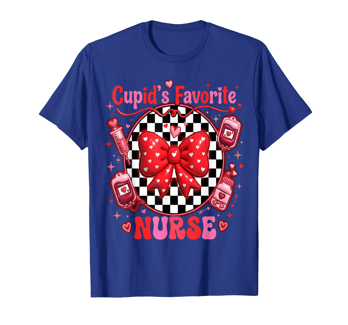 Cute Cupid’s Favorite Nurse Valentine Nursing Hearts Nurses T-Shirt