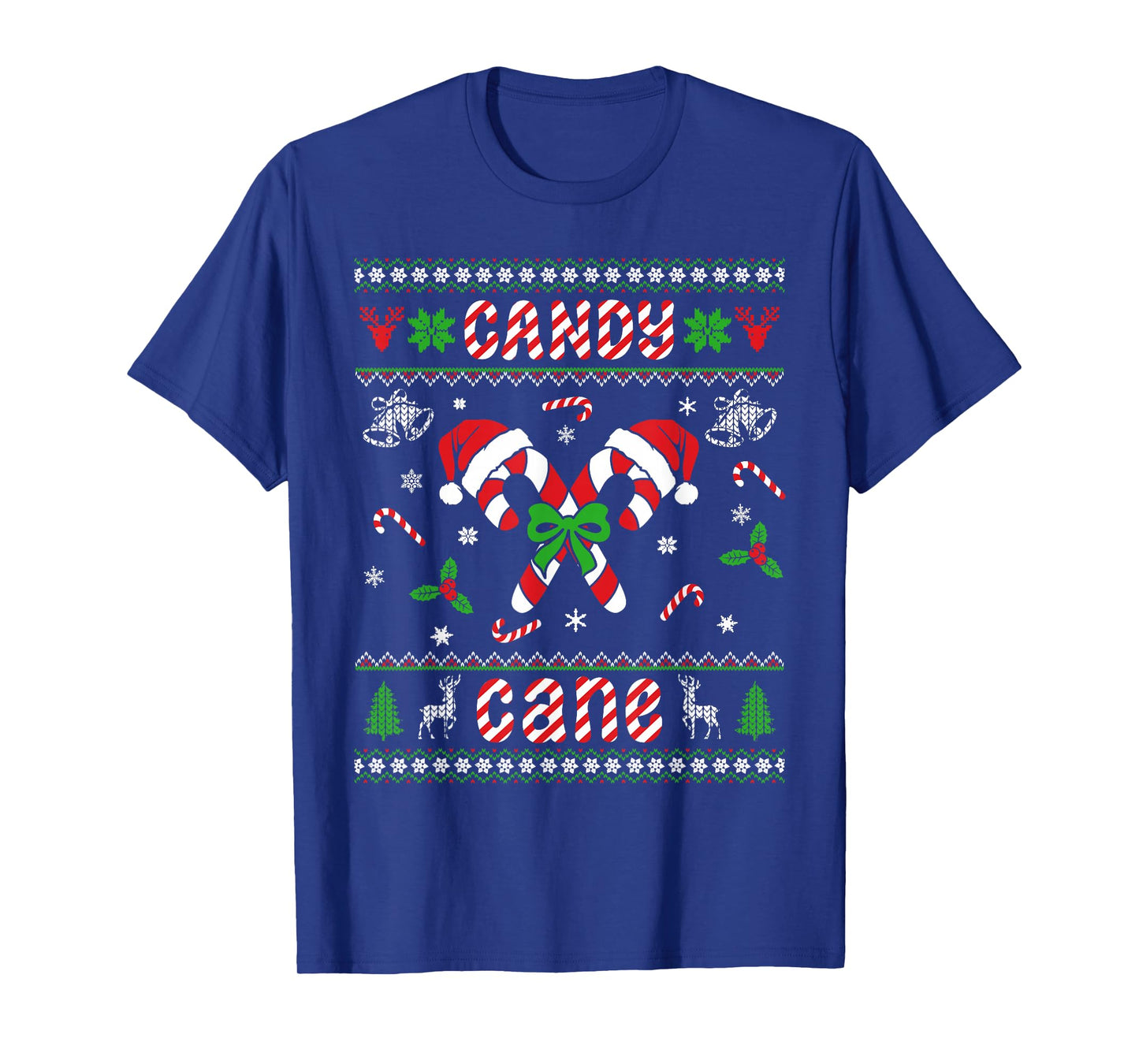 Ugly Christmas Sweaters Candy Cane Love Boys Girls Men Women T-Shirt