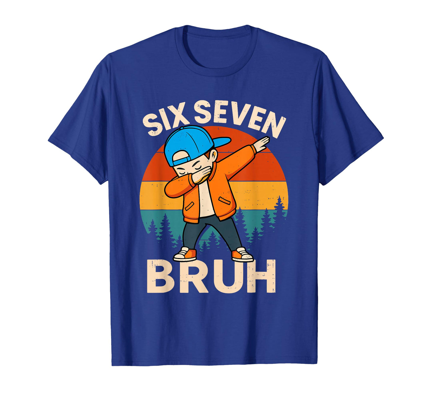 Six Seven Bruh 6 7 Number 67 Meme Dab Dabbing Boys Youth Kid T-Shirt