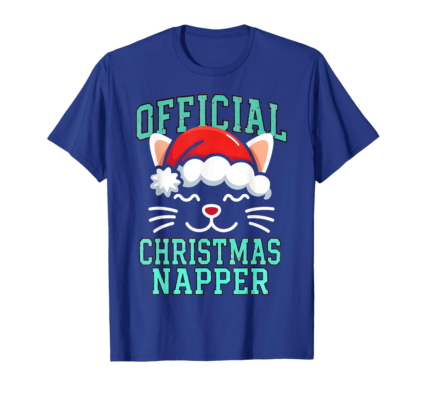 Official Christmas Napper Funny Lazy Cat Lover Holiday Men T-Shirt