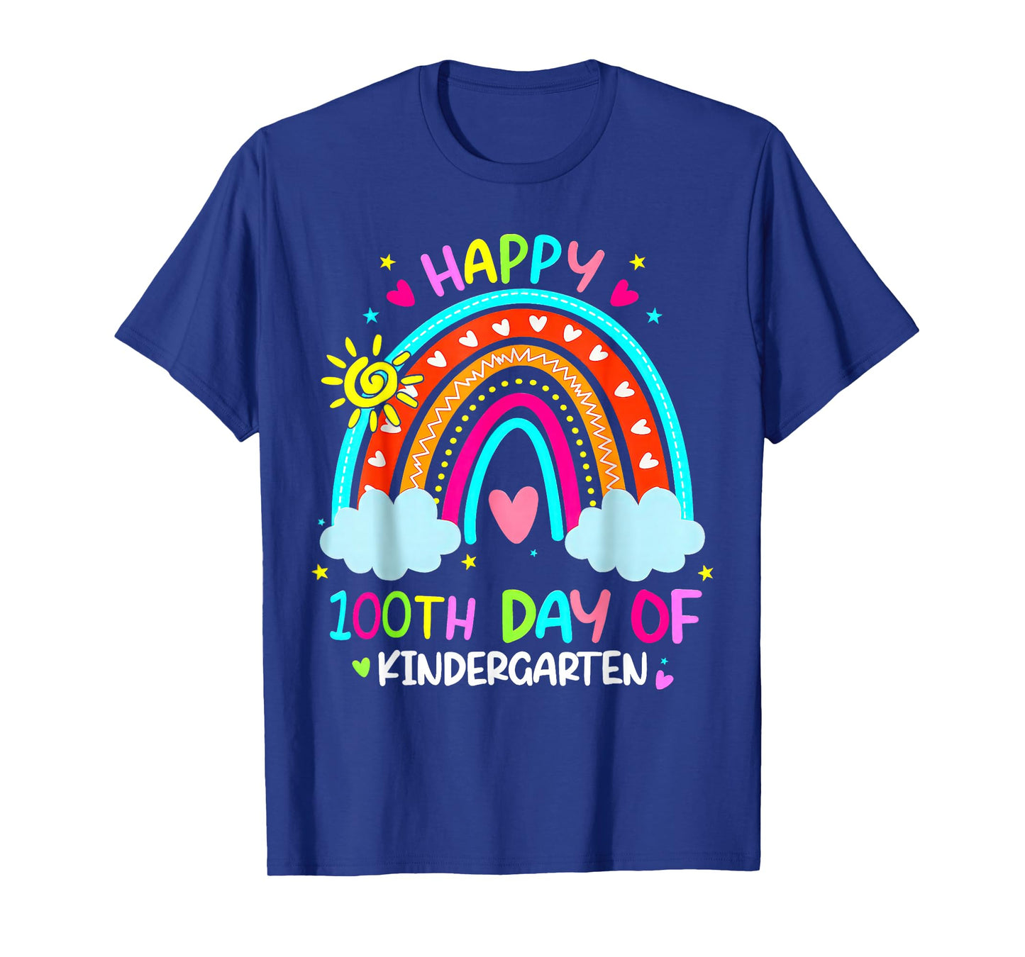 100th Day of Kindergarten School Rainbow 100 Days Smarter T-Shirt