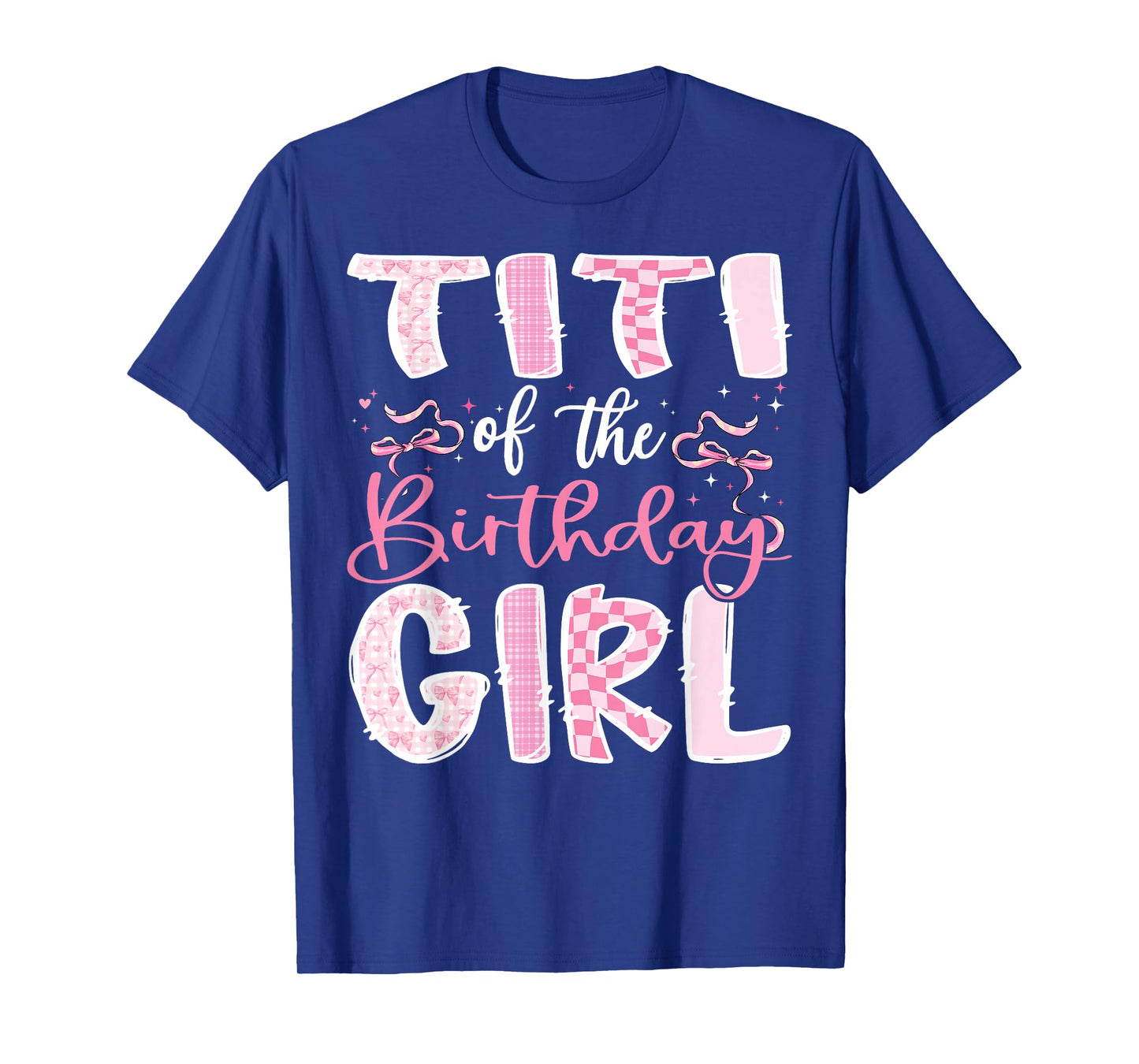 Titi of The Birthday Girl Pink Coquette Bow Family T-Shirt