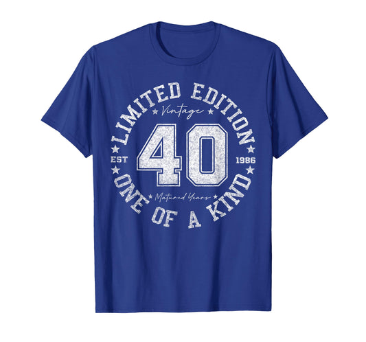 40 Year Old Gifts Vintage 1986 Limited Edition 40th Birthday T-Shirt