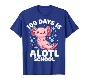 100 Days of School Axolotl T-Shirt