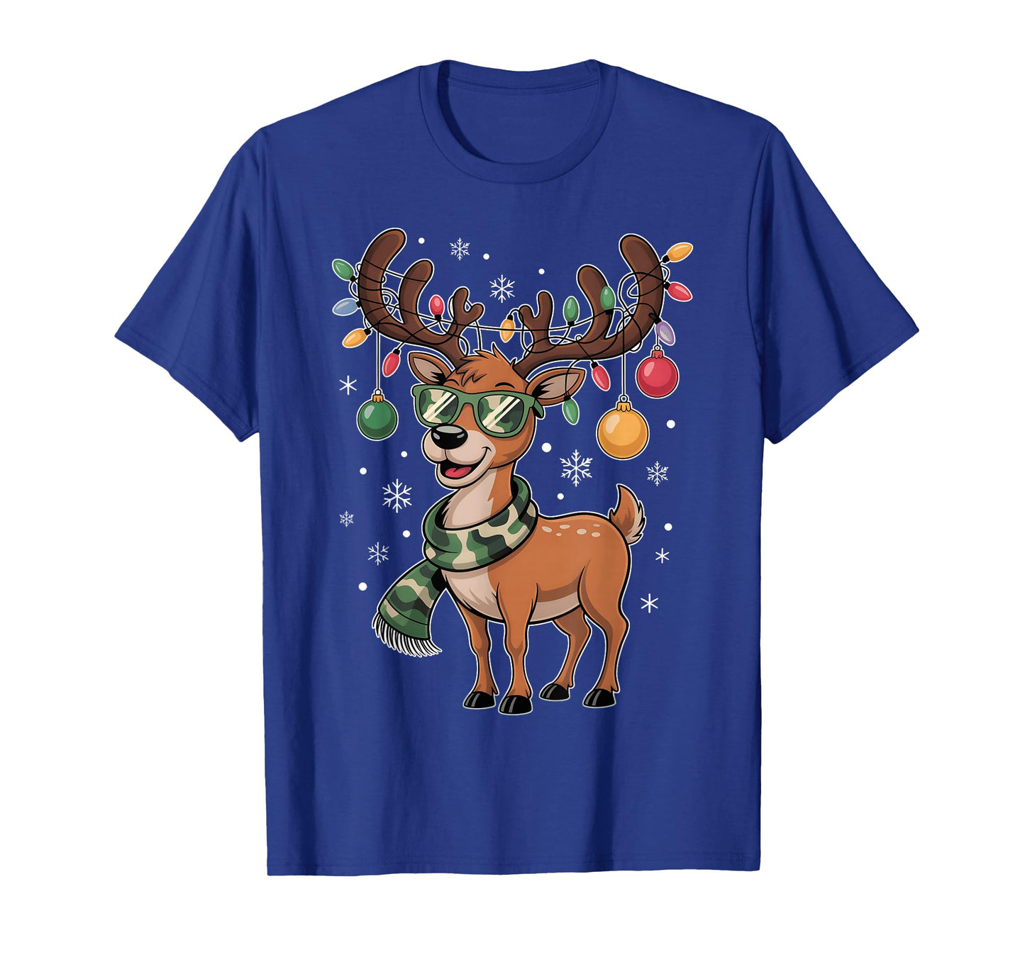 Reindeer Christmas Boys Kid Toddler Camouflage Reindeer Xmas T-Shirt