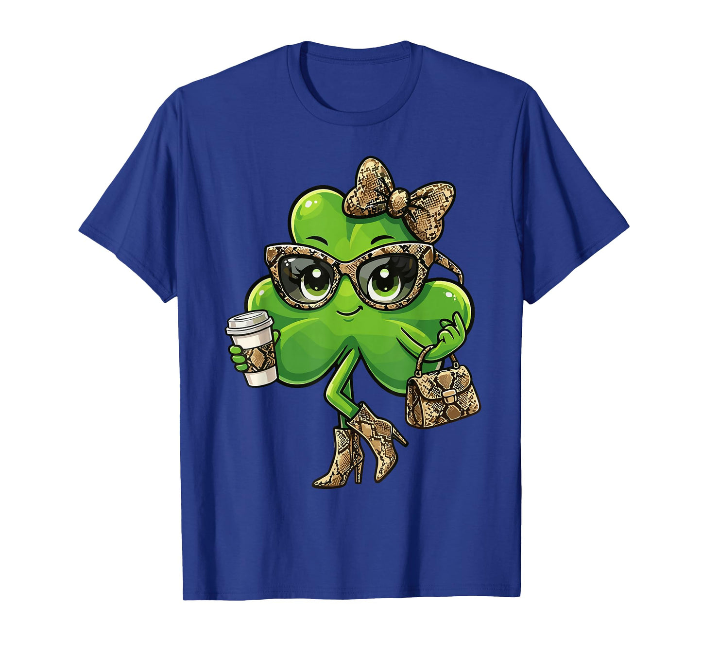 Boujee Shamrock Coffee Lover St Patricks Day for Women T-Shirt