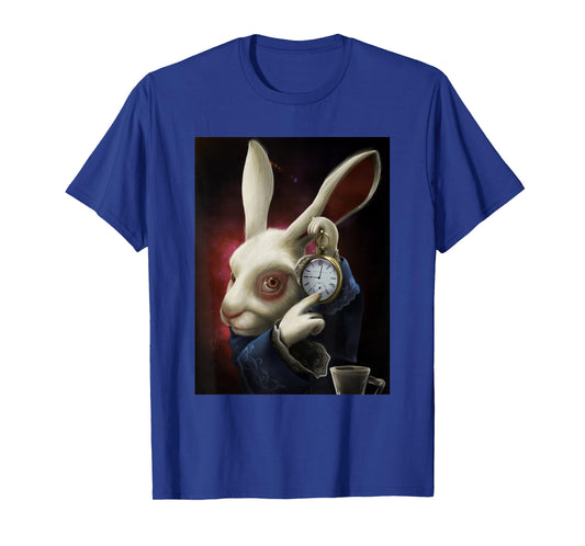 White Rabbit Pointing at Clock Meme T-Shirt