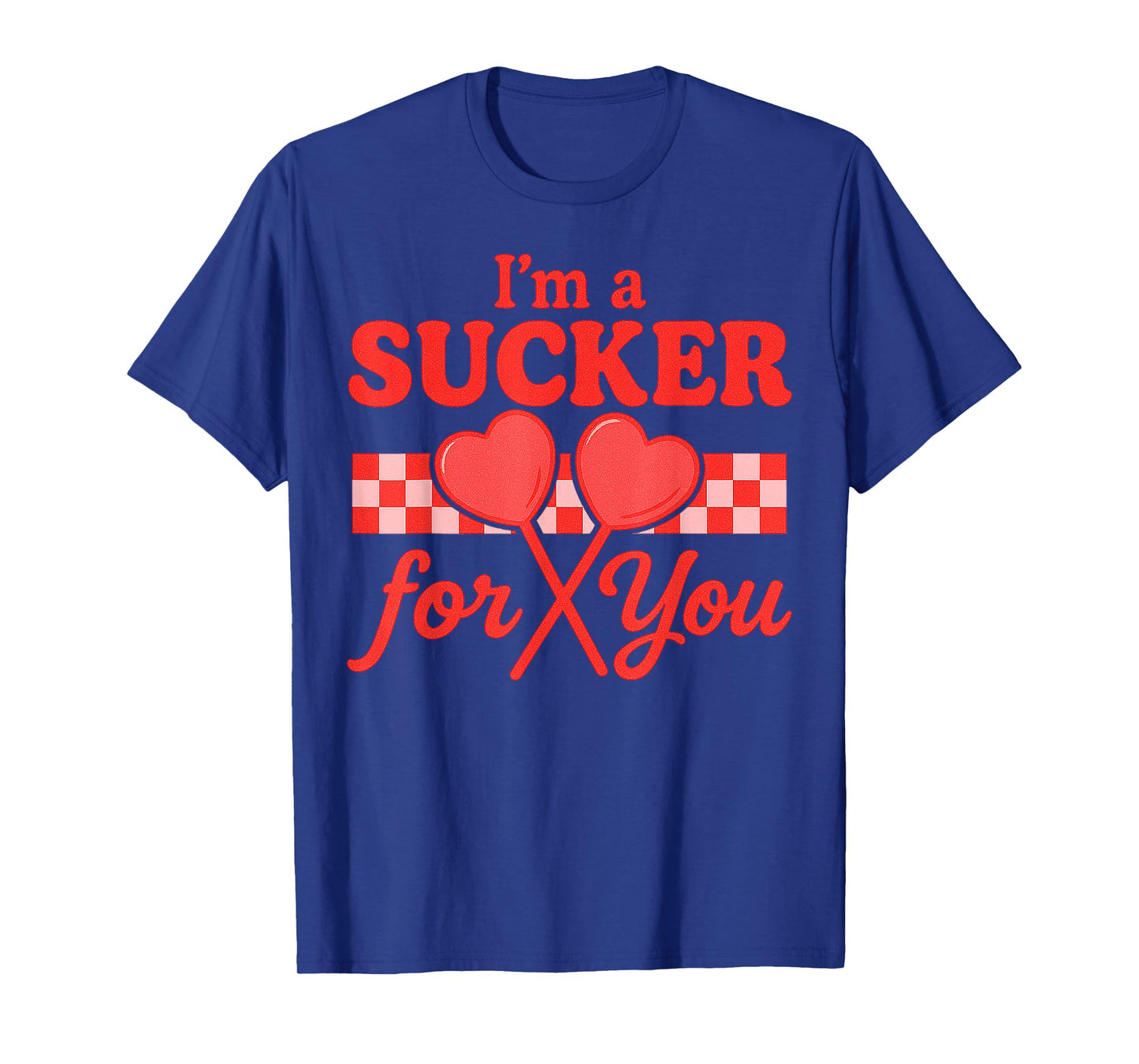 Funny Valentine's Day im a Sucker for You Retro Heart Candy T-Shirt