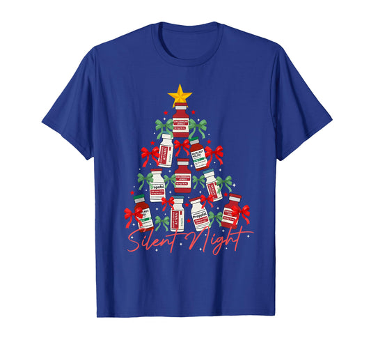 Funny Santa Propofol Silent Night ICU Nurses Merry Christmas T-Shirt