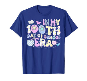Groovy 100 Days of School in My Era 100th Day Apple T-Shirt