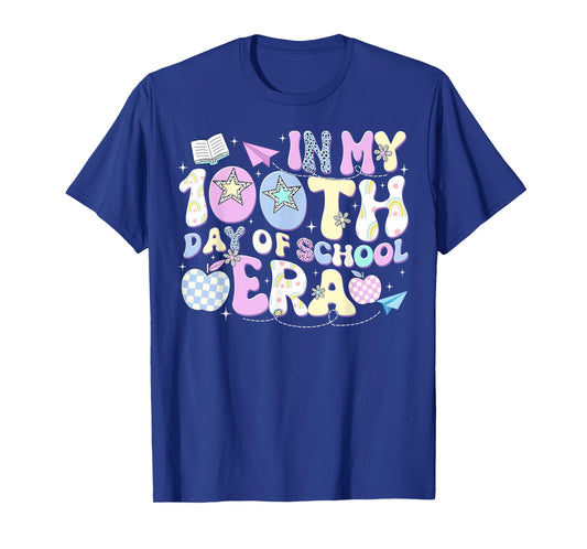 Groovy 100 Days of School in My Era 100th Day Apple T-Shirt