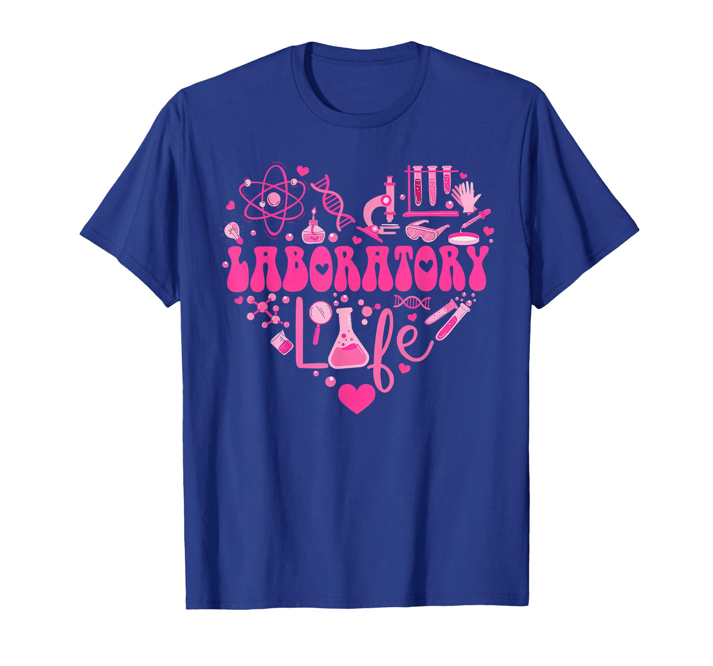 Laboratory Heart Valentine Lab Technologist Science Teacher T-Shirt