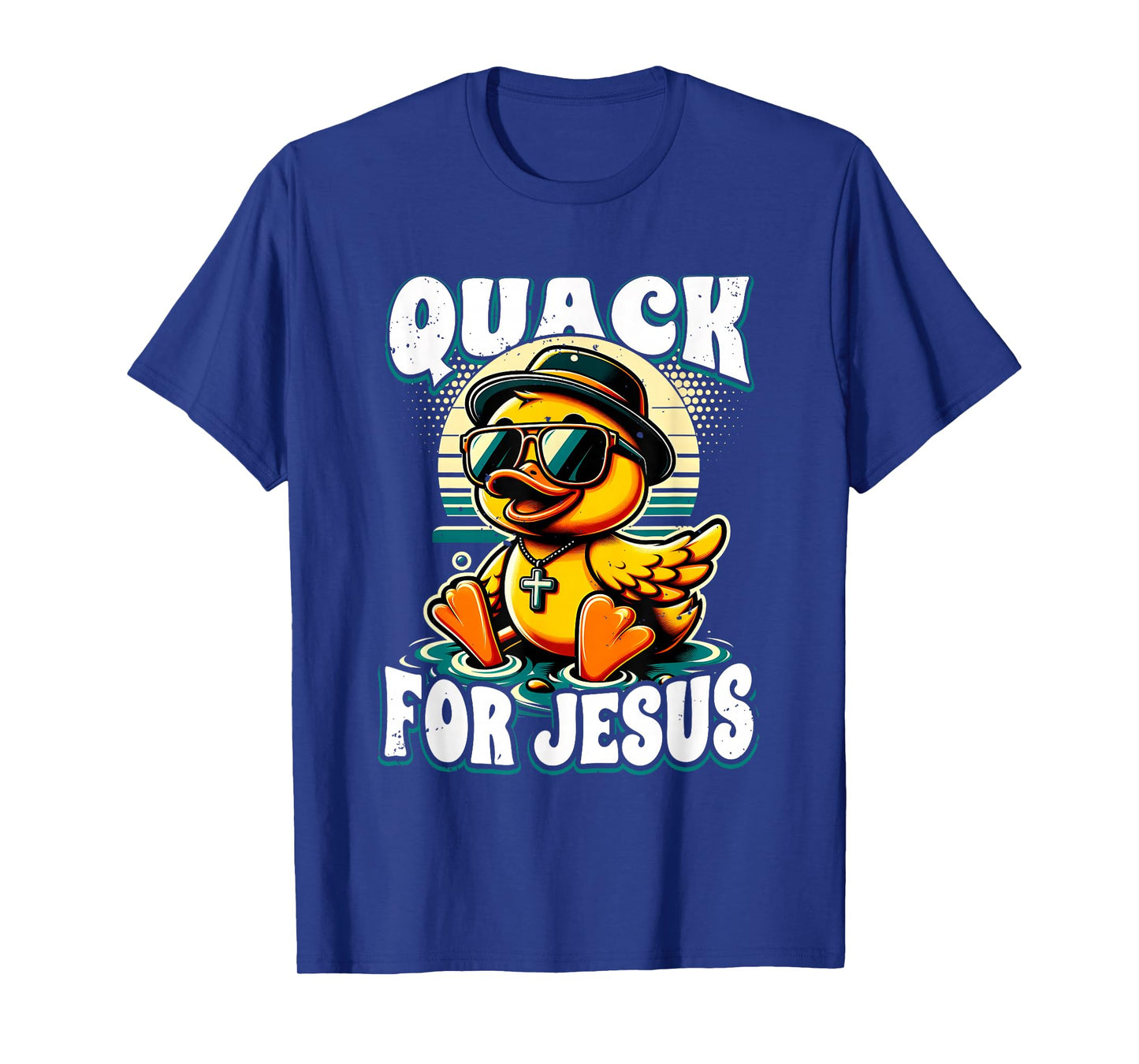 Retro Rubber Duck Christian Rubber Ducky Quacks for Jesus T-Shirt