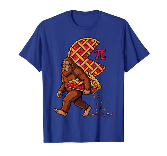 Bigfoot Pi Day Funny Sasquatch 3.14 Math Pie Lover T-Shirt