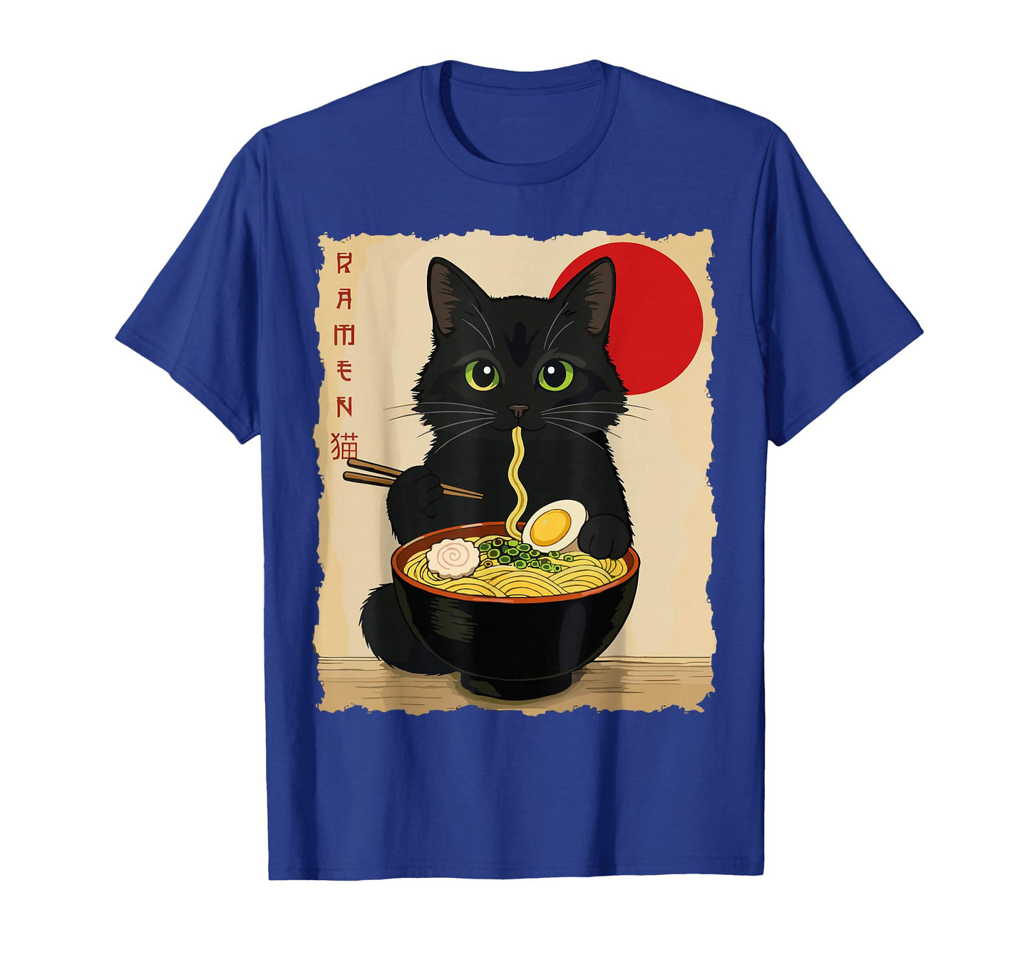 Funny Cat Ramen Kawaii Anime Japanese Graphic Women Men T-Shirt