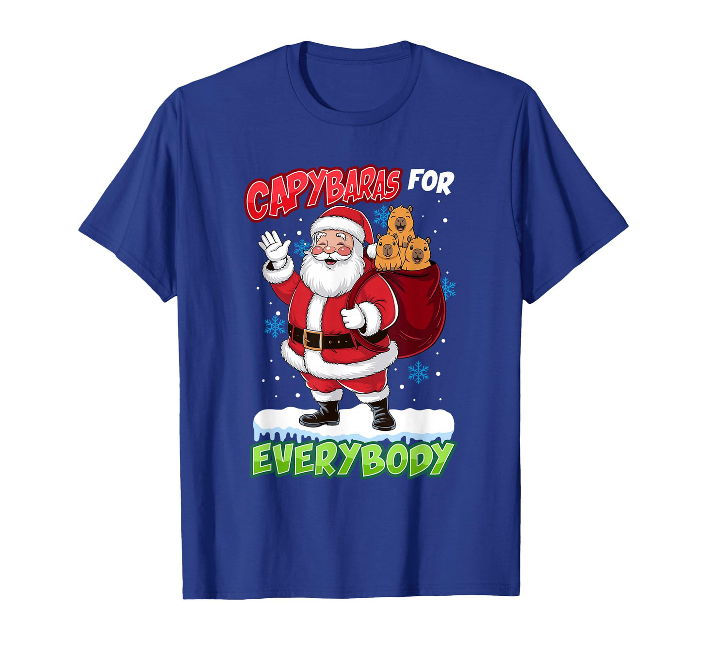 Ugly Christmas Men Kinds Women Funny Capybara T-Shirt
