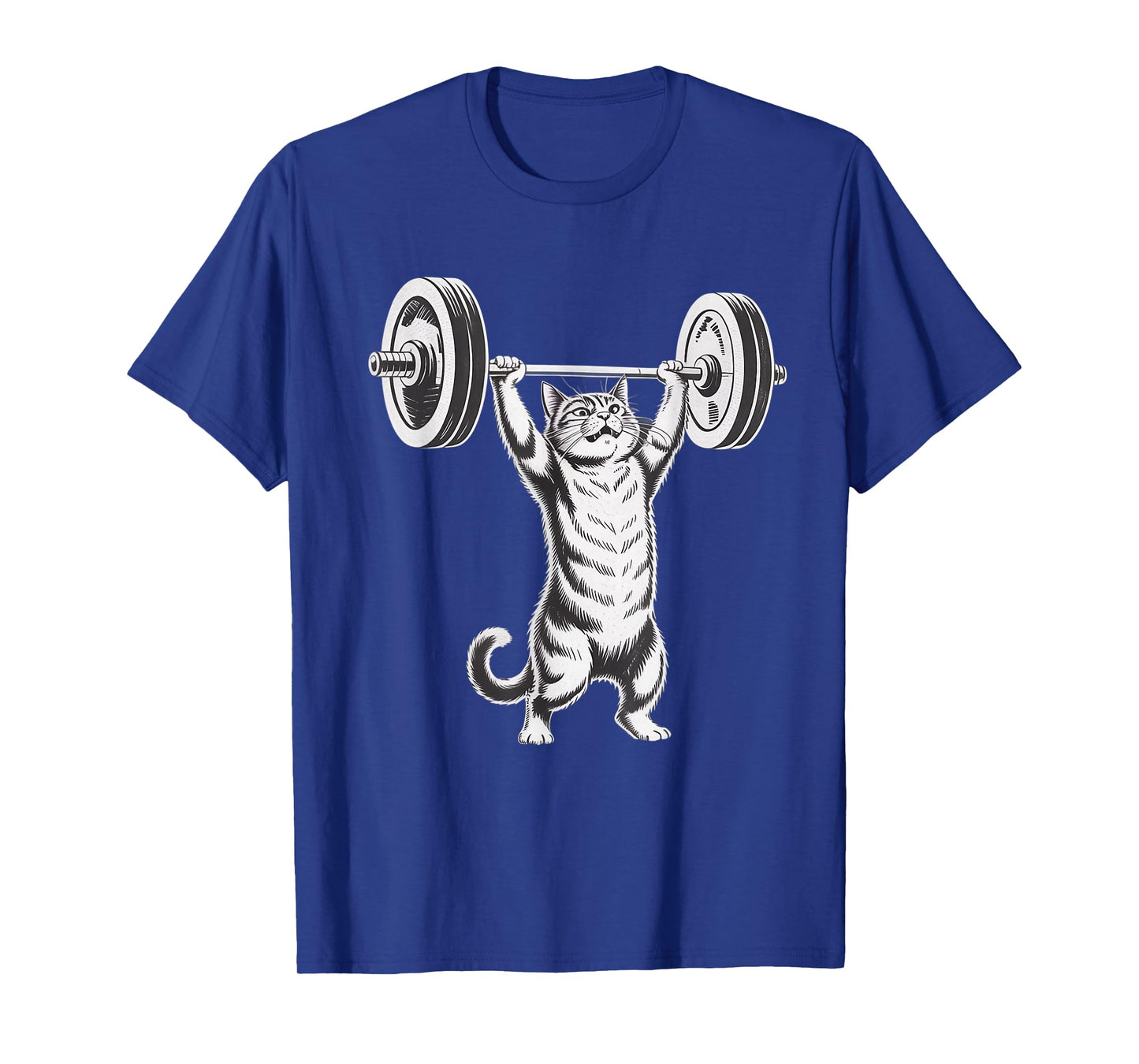 Strong Cat Lifting Weights Fitness Gym Humor T-Shirt