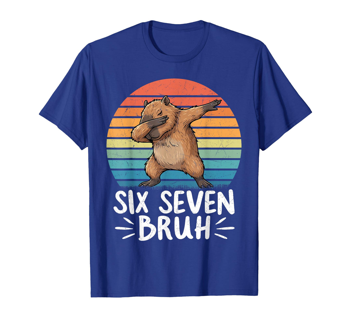 Six Seven Bruh 67 Meme Capybara Funny Capybara for Kids Boys T-Shirt