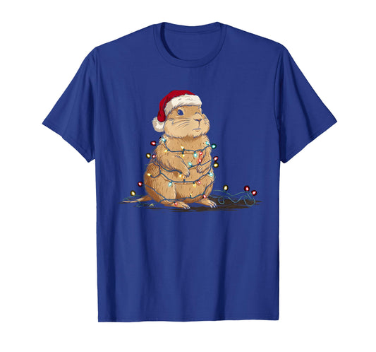 Funny Prairie Dog Christmas Graphics Animal Lights Lover T-Shirt