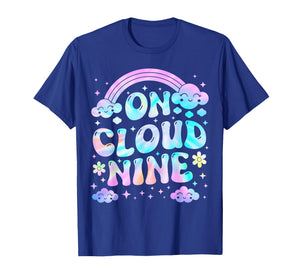 Groovy On Cloud Nine Bday 9th Birthday Girl 9 Year Old T-Shirt