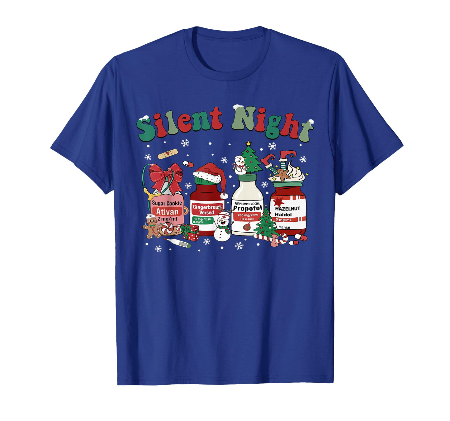 Xmas Propofol Silent Night ICU Nurse Funny Christmas Nursing T-Shirt