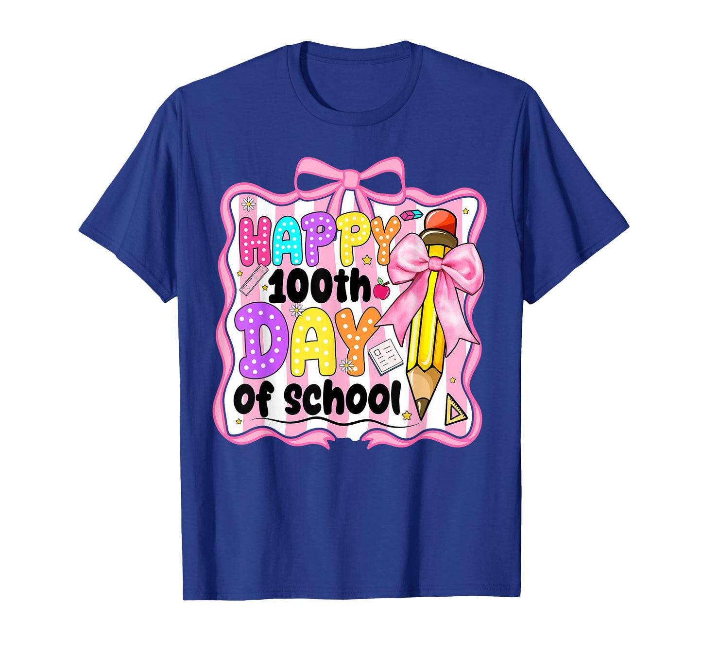 Happy 100th Day of School Preppy Girls 100 Days of School T-Shirt