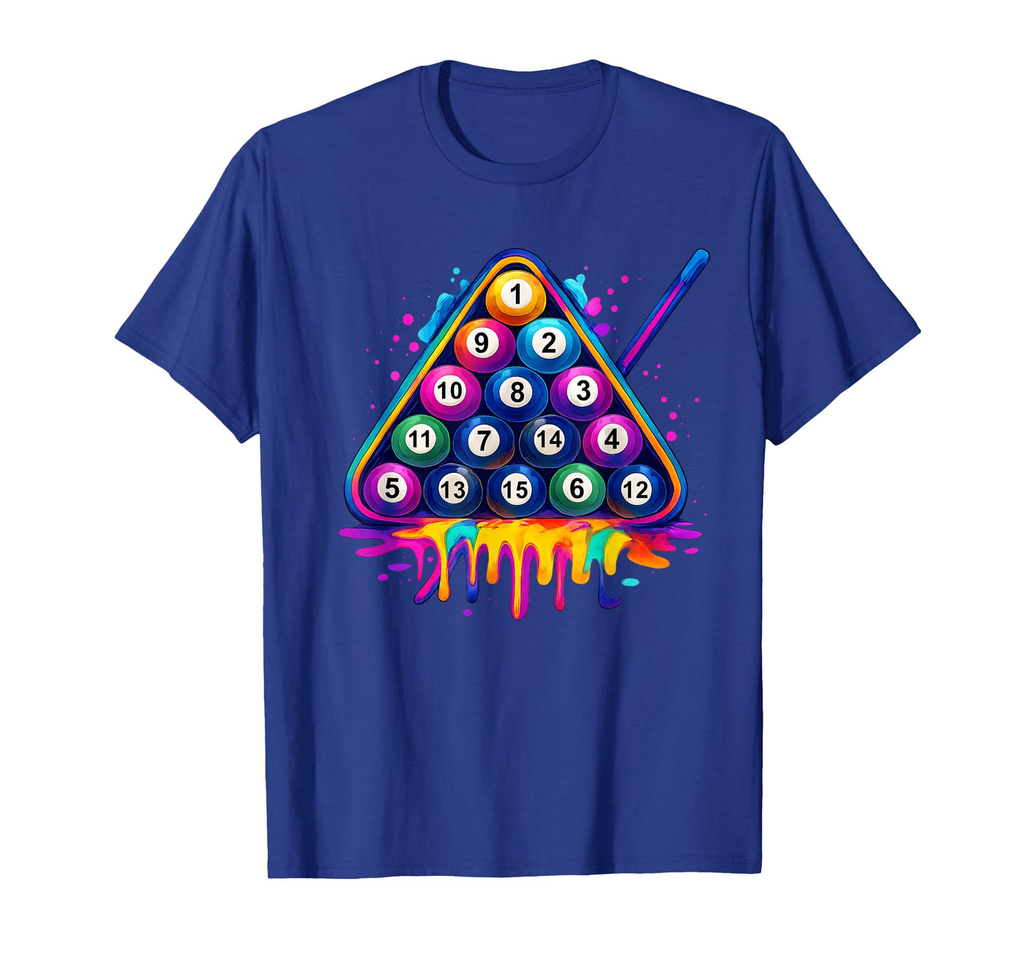 Dripping Billiard 8 Balls Pool Player Billiards Men Women T-Shirt
